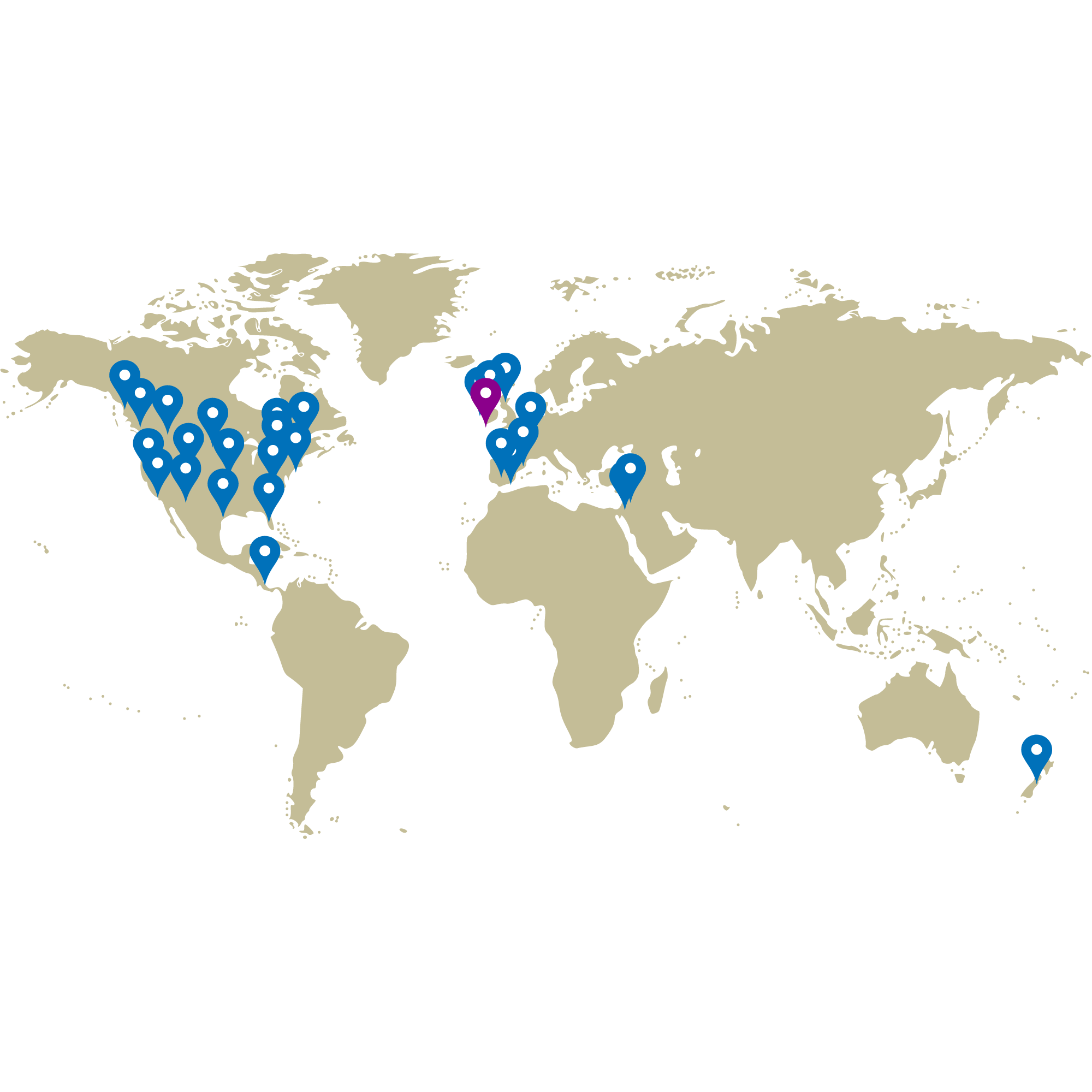 Technical writing services - our employee locations around the world